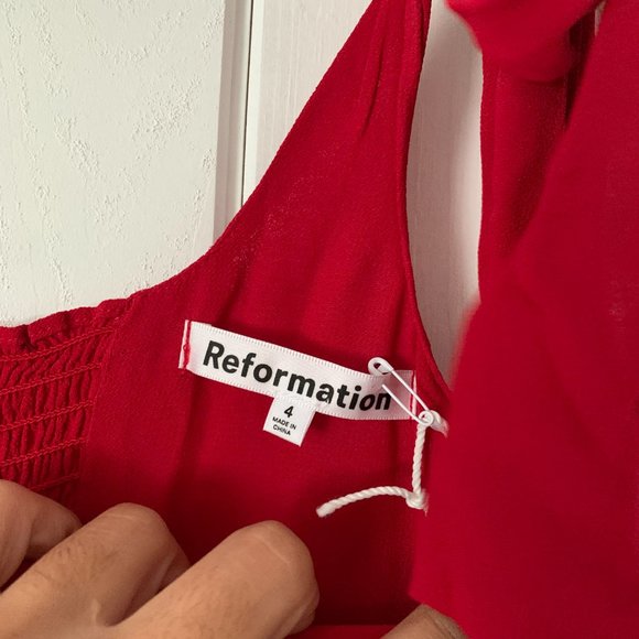 Reformation Twilight Dress Cherry - Picture 3 of 3